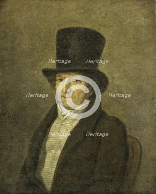 Portrait of Jean Bernard, Art Collector and Painter in Amsterdam, 1828. Creator: Gerrit Jan Michaelis.