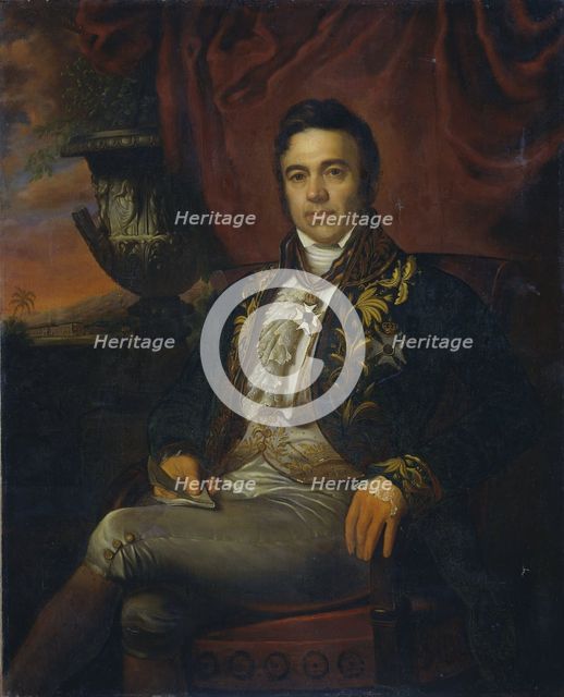 Portrait of Jean Chrétien Baud, Governor-General ad interim of the Dutch East Indies, 1835. Creator: Raden Saleh.