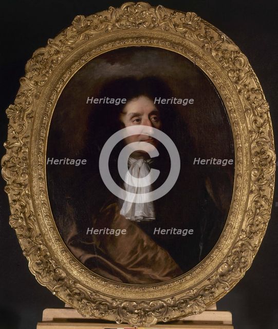Portrait of Jean de La Fontaine (1621-1695), poet, c1680. Creator: Hyacinthe Rigaud.
