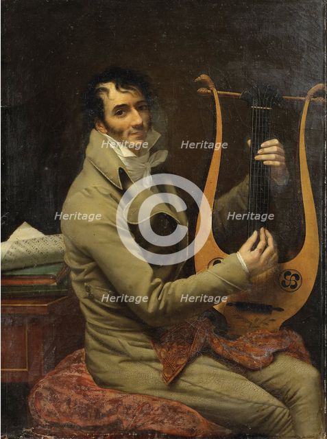 Portrait of Jean-Dominique Fabry Garat Playing a Lyre, ca 1802-1805.