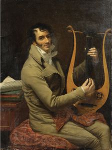 Portrait of Jean-Dominique Fabry Garat Playing a Lyre, ca 1802-1805