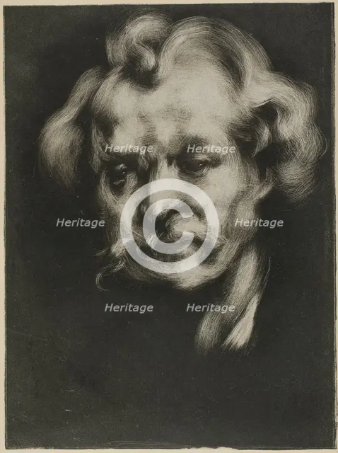 Portrait of Jean Dolent, 1898. Creator: Eugene Carriere.