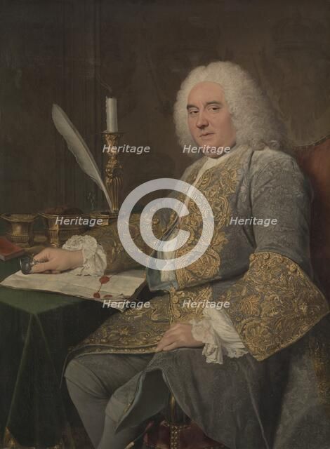 Portrait of Jean-Gabriel du Theil at the Signing of the Treaty of Vienna, 1738-1740. Creator: Jacques André Joseph Aved (French, 1702-1766).