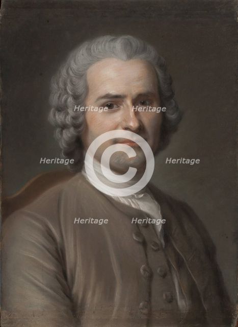 Portrait of Jean-Jacques Rousseau (1712-1778). Artist: La Tour, Maurice Quentin de (1704-1788)