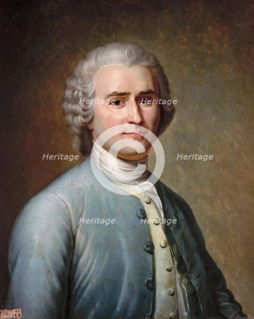 Portrait of Jean-Jacques Rousseau (1712-1778). Artist: Lacretelle, Jean Édouard (1817-1900)