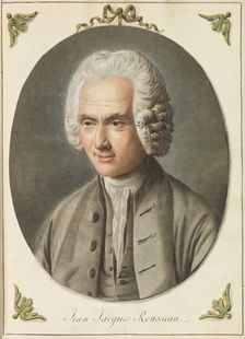Portrait of Jean-Jacques Rousseau (1712-1778), ca 1775. Creator: Saint-Aubin, Augustin, de (1736-1807)