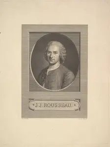 Portrait of Jean-Jacques Rousseau, 1777. Creator: Augustin de Saint-Aubin