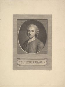 Portrait of Jean-Jacques Rousseau, 1777. Creator: Augustin de Saint-Aubin