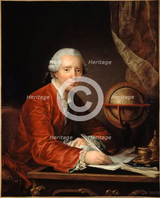 Portrait of Jean Le Rond d'Alembert (1717-1783), mathematician and philosopher, 1777. Creator: Catherine Lusurier.