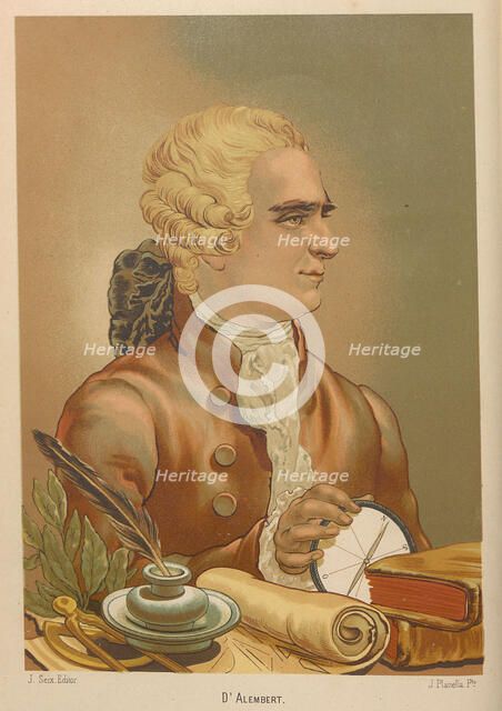 Portrait of Jean le Rond D'Alembert (1717-1783), 1879. Creator: Planella y Rodríguez, Juan (1849-1910).