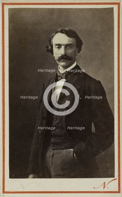 Portrait of Jean-Léon Gérôme (1824-1904), c. 1870. Creator: Photo studio Nadar.