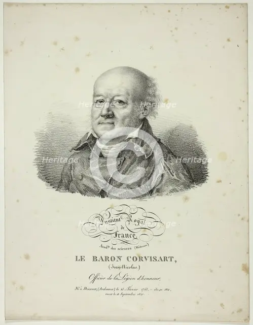 Portrait of Jean-Nicolas, Baron Corvisart, 1822. Creator: Julien Leopold Boilly.