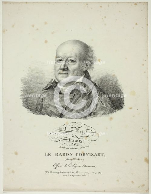 Portrait of Jean-Nicolas, Baron Corvisart, 1822. Creator: Julien Leopold Boilly.