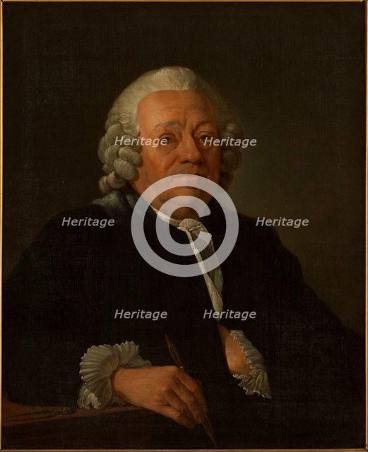 Portrait of Jean-Nicolas Servandoni (1695-1766), painter and architect, c1760. Creators: Jean Nicolas Servandoni, Jean-Francois Colson.