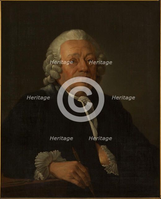 Portrait of Jean-Nicolas Servandoni (1695-1766), painter and architect, c1760. Creators: Jean Nicolas Servandoni, Jean-Francois Colson.