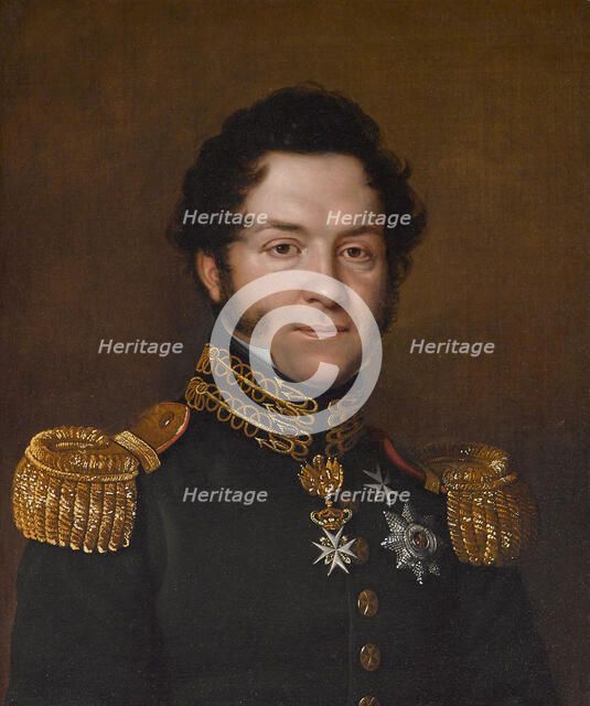Portrait of Jean-Noé-Godefroy de Polier-Vernand (1782-1833) , 1823. Creator: Stirnbrand, Franz Seraph (ca 1788-1882).