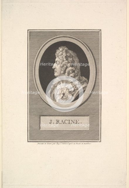 Portrait of Jean Racine, 1800. Creator: Augustin de Saint-Aubin.