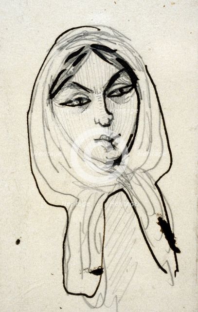 'Portrait of Jeanne Duval', mid 19th century. Artist: Charles Pierre Baudelaire