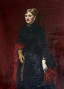 Portrait of Jeanne Petitcuenot, née Thibaut, 1883. Creator: Deurbergue, Ida (1857-1934)
