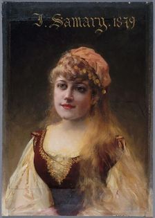 Portrait of Jeanne Samary (1857-1890), member of the Comédie-Française., c1878 — 1888. Creator: Francois Schommer