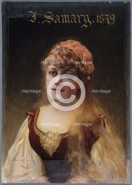 Portrait of Jeanne Samary (1857-1890), member of the Comédie-Française., c1878 — 1888. Creator: Francois Schommer.