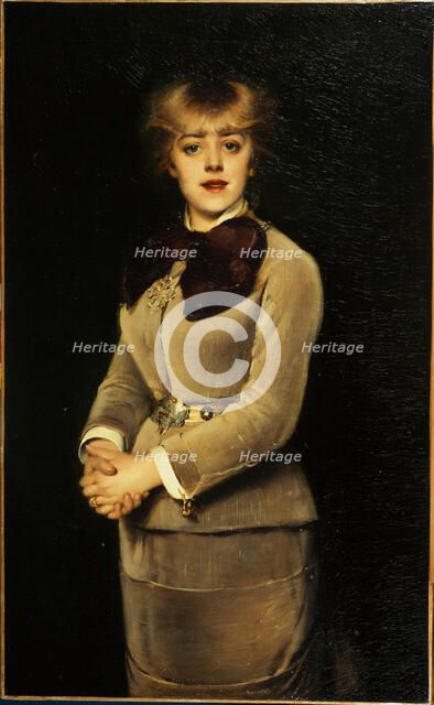 Portrait of Jeanne Samary (1857-1890), member of the Comédie-Française, c1879. Creator: Louise Abbema.