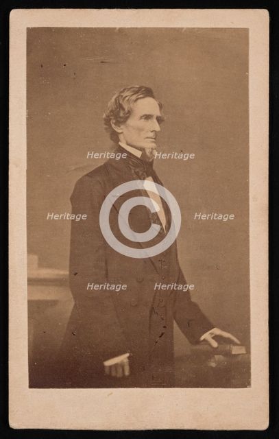 Portrait of Jefferson Davis (1808-1889), 1887. Creator: Brady's National Photographic Portrait Galleries.