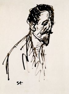 Portrait of Jehan Rictus 20th Century. Artist: Theophile Alexandre Steinlen