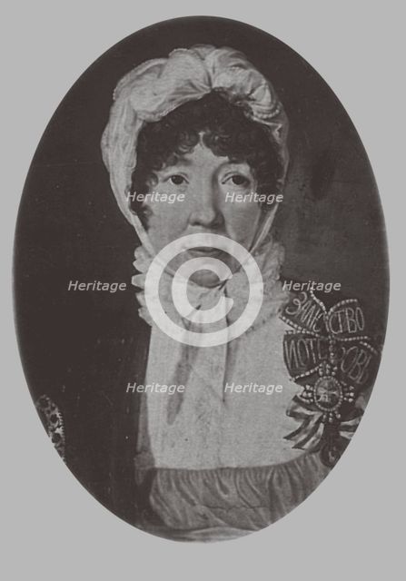 Portrait of Jelizaveta Palmenbach (1761–1832), 1870. Artist: Lushev, Andrey Mikhaylovich (1822-?)