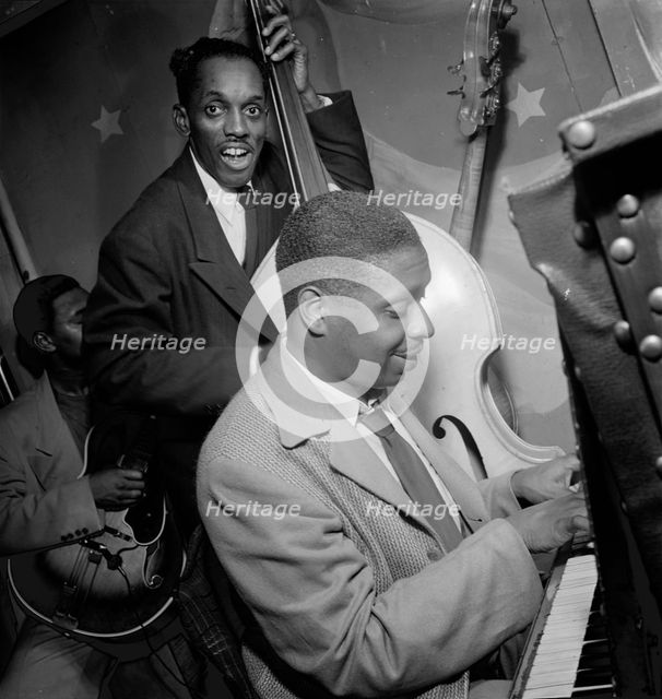 Portrait of Jimmy Jones, John (O.) Levy, and Al Casey(?), Pied Piper, New York, N.Y., ca. Sept. 1947 Creator: William Paul Gottlieb.