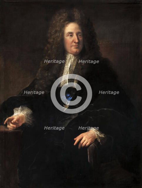 Portrait of Jules Hardouin-Mansart (1646-1701). Artist: Troy, François, de (1645-1730)