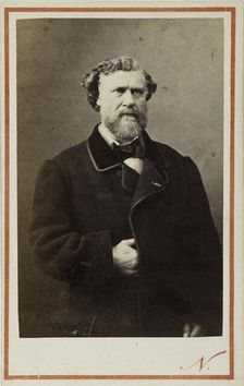 Portrait of Jules Lacroix (1809-1887), ca 1865. Creator: Photo studio Nadar