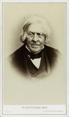 Portrait of Jules Michelet (1798-1874) , c. 1870. Creator: Photo studio Reutlinger, Paris