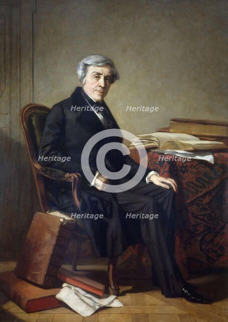 Portrait of Jules Michelet (1798-1874) , ca 1865. Creator: Couture, Thomas (1815-1879).