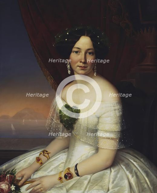 Portrait of Julia Telyakovskaya, 1848. Creator: Gavriil Yakovlev.