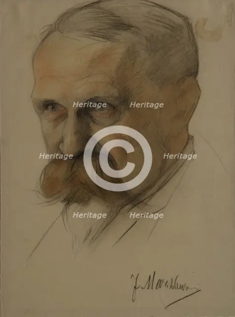 Portrait of Julian Marchlewski (1866-1925), Early 1920s. Artist: Andreev, Nikolai Andreevich (1873-1932)