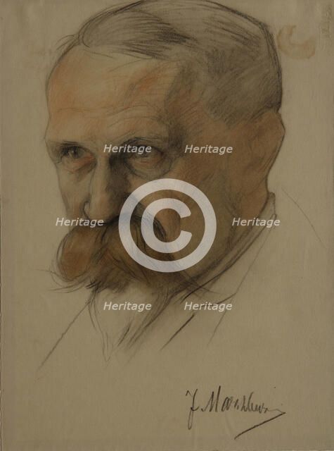 Portrait of Julian Marchlewski (1866-1925), Early 1920s. Artist: Andreev, Nikolai Andreevich (1873-1932)