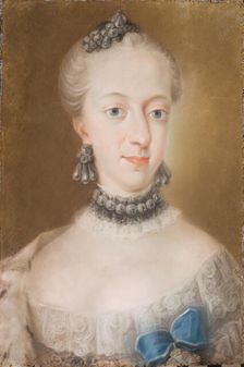 Portrait of Juliane Marie (1729-1796), Queen of Denmark and Norway, Mid of the 18th cen. Creator: Als, Peder (1726-1776)