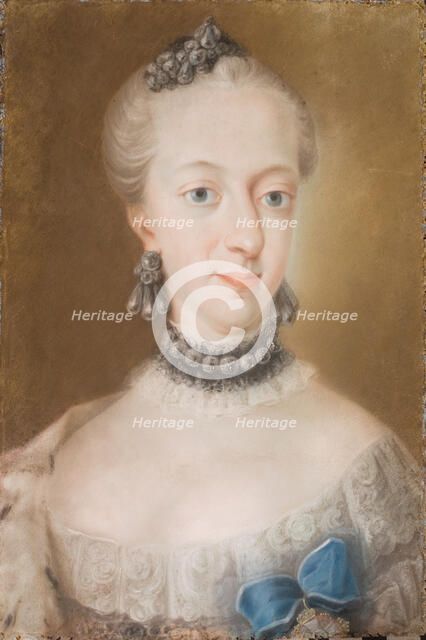 Portrait of Juliane Marie (1729-1796), Queen of Denmark and Norway, Mid of the 18th cen. Creator: Als, Peder (1726-1776).