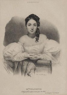 Portrait of Juliette Drouet (1806-1883), 1832. Creator: Noël, Léon (1807-1884)