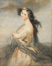 Portrait of Juliette Drouet (1806-1883). Creator: Voillemot, André-Charles (1823-1893)