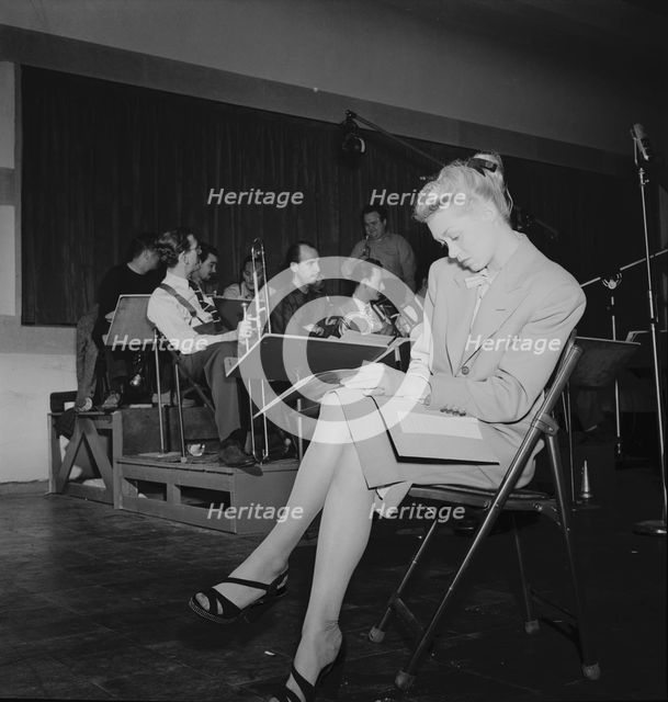 Portrait of June Christy, 1947 or 1948. Creator: William Paul Gottlieb.