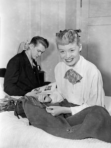 Portrait of June Christy and Bob Cooper, 1947 or 1948. Creator: William Paul Gottlieb