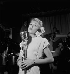 Portrait of June Christy and Red Rodney, Club Troubadour, New York, N.Y., ca. Sept. 1947. Creator: William Paul Gottlieb
