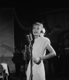 Portrait of June Christy, Club Troubadour, New York, N.Y., ca. Sept. 1947. Creator: William Paul Gottlieb