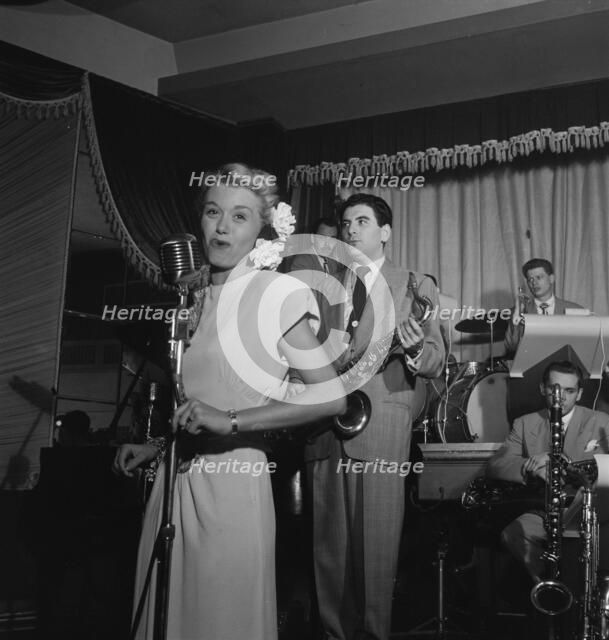 Portrait of June Christy, Georgie Auld, and Red Rodney, Club Troubadour, N.Y., ca. Sept. 1947. Creator: William Paul Gottlieb.