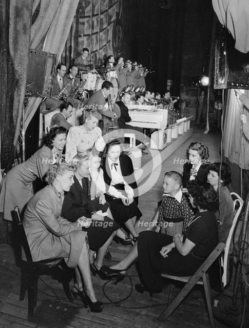 Portrait of June Christy, Laurindo Almeida, Bob Gioga, Eddie Safranski...Richmond, Va.(?),1947 or 48 Creator: William Paul Gottlieb.