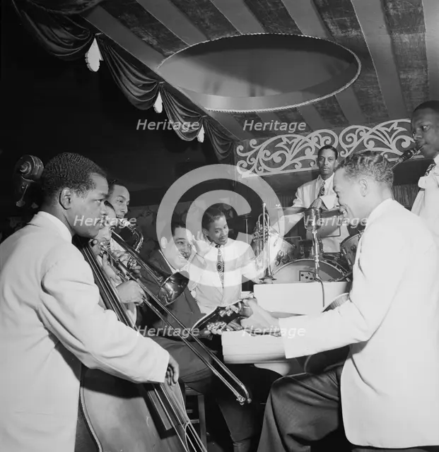 Portrait of Junior Raglin, Lawrence Brown, Johnny Hodges, Duke Ellington...Aquarium, N.Y., 1946. Creator: William Paul Gottlieb.