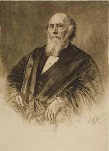 Portrait of Justice Stephen Field, 1890. Creator: Max Rosenthal