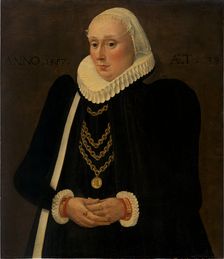 Portrait of Justina von Holzhausen, 1587. Creator: Unknown